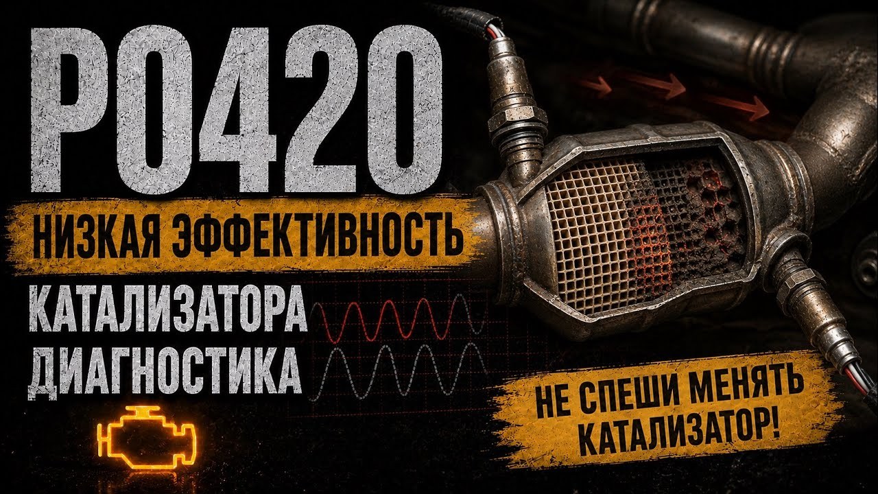 Низкая эффективность катализатора: P0420 и проверка