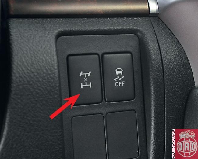 Кнопка блокировки дифференциала на консоли