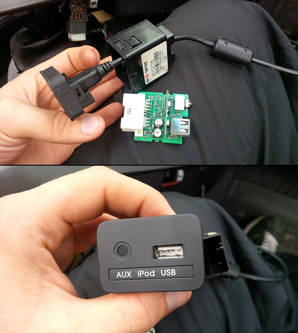 USB-кабель телефона к головному устройству