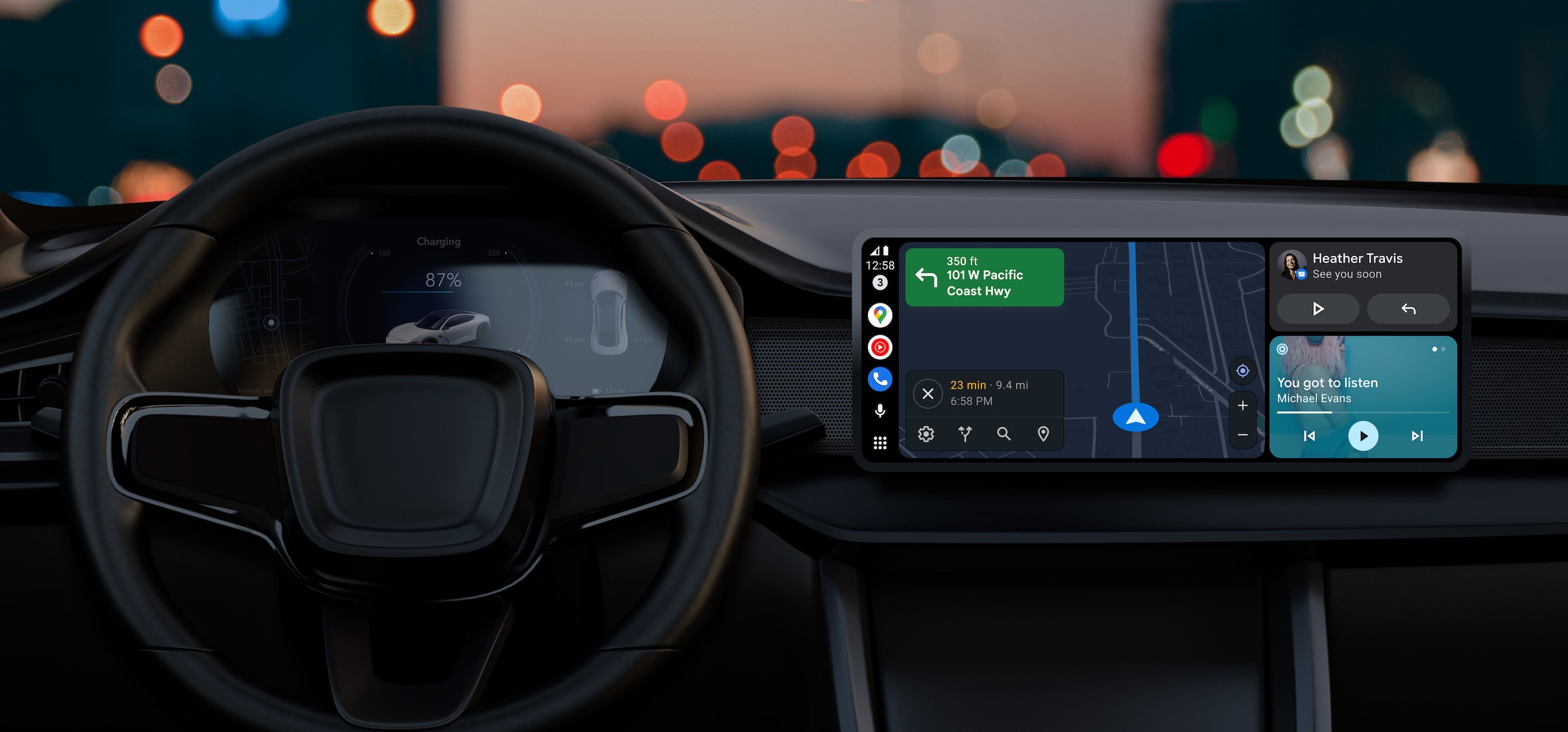 Настройки Android Auto на смартфоне